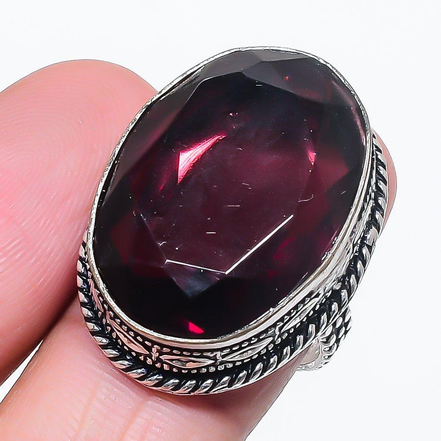 Amethyst Gemstone 925 Sterling Silver Jewelry Ring Size 8