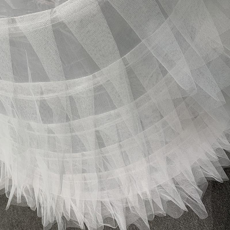 Crinoline Underskirt Petticoat Floor Length for Women Girls Bridal Dress Vintage Ball Gown White Hoop Skirt