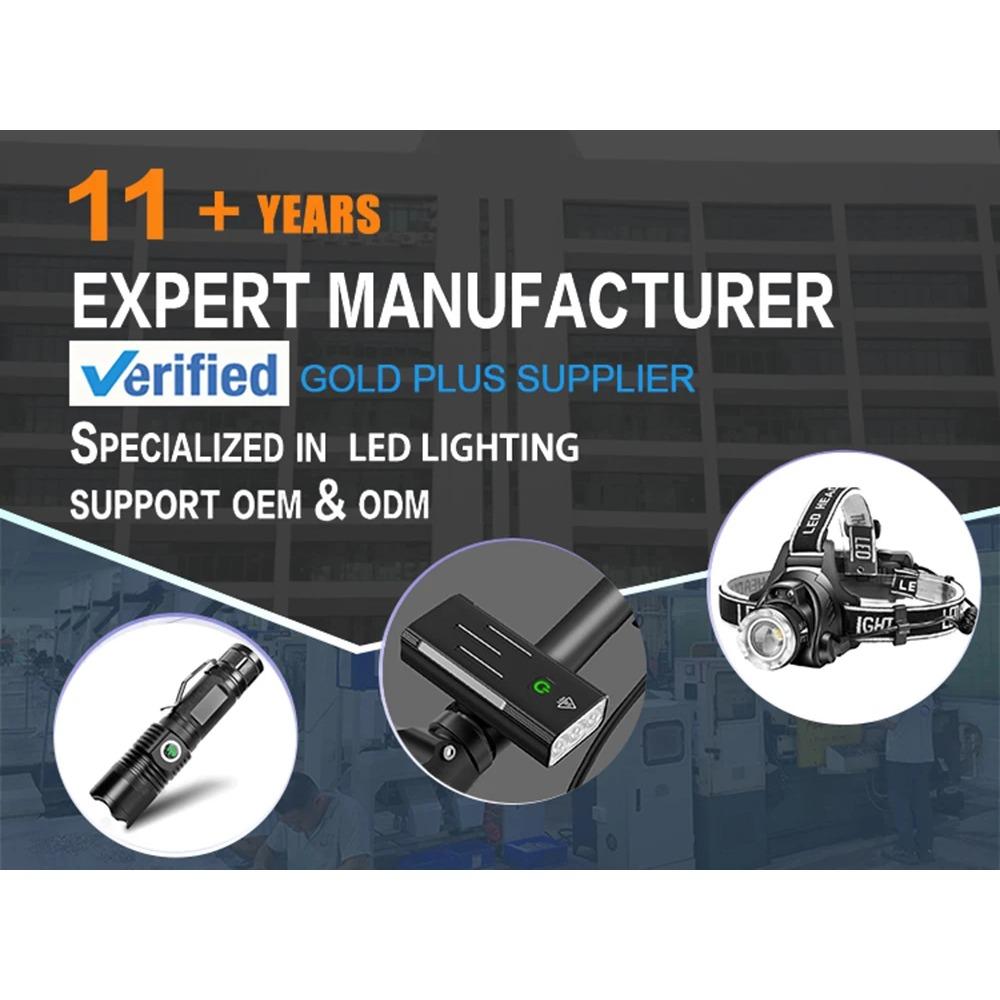 Torcia a LED ad alta potenza a lungo raggio super potente Torcia ultra potente Lampada potente Torcia ricaricabile Lanterna tattica Impermeabile