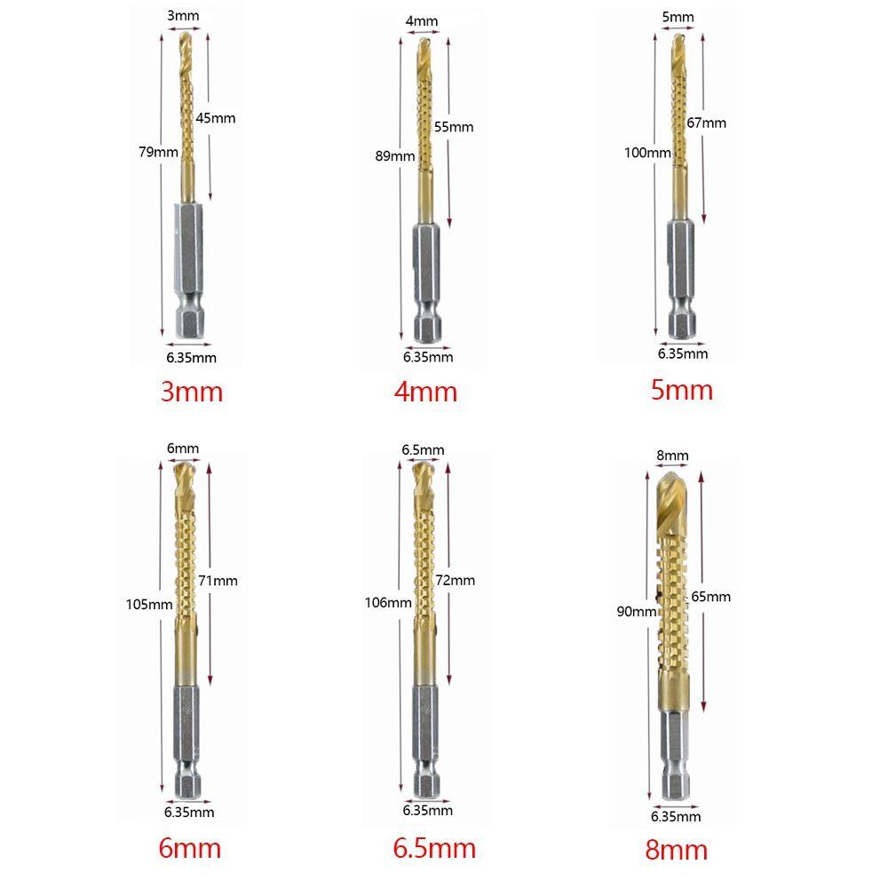 Hexagonal Shank Twist Drills High Speed Steel Cutting Drilling Serrated Drill Bit Woodworking