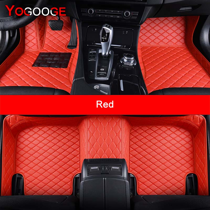 

YOGOOGE Custom Car Floor Mats For Mercedes Benz C-CLASS Coupe C204 C205 A205 Auto Carpets Foot Coche Accessorie 2011-2015 Years красный