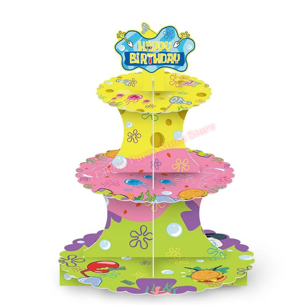 Cartoon Spongebobed Birthday Party Favors Bracelets Keychains Carnival Prizes Pinata Goody Bag Fillers Party Gift Birthday Decor