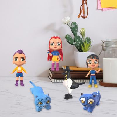 Yousheng 1 Set PVC Girl Group Figurine Animated Movie Inspired Hunter Girl Figurine Sculpture Home Office Desktop Decoration Ornament