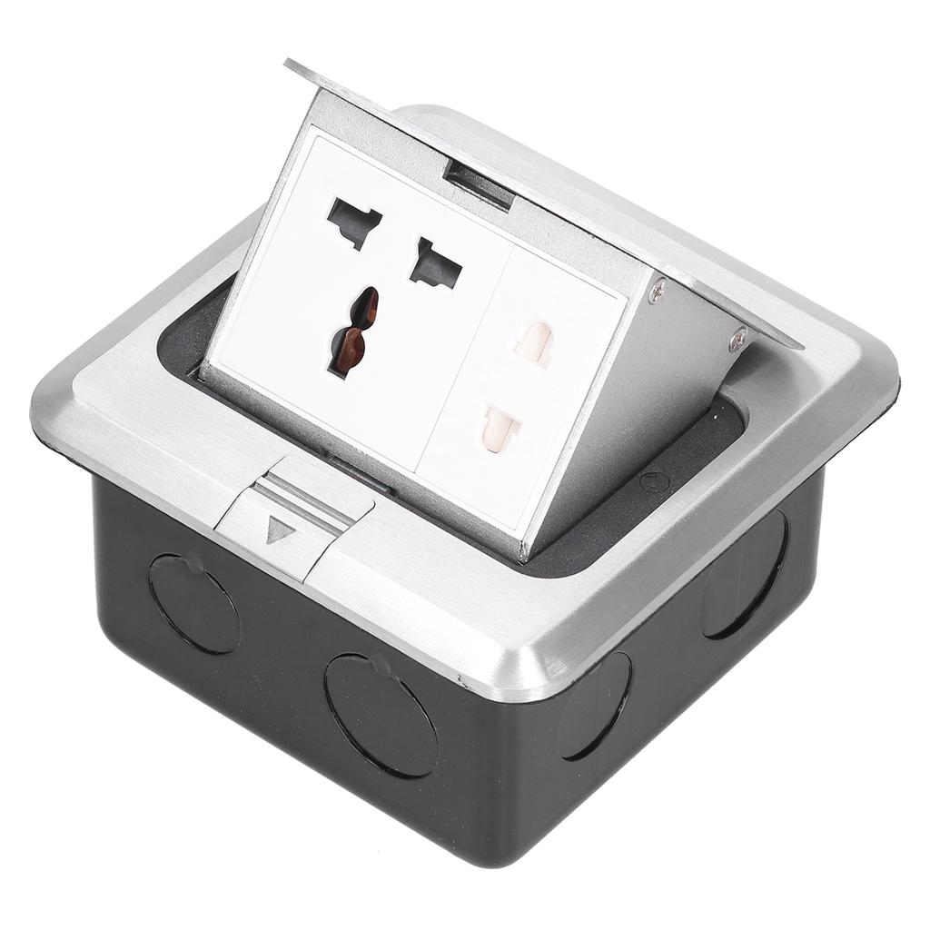 Floor Socket Pop Up Electrical Outlet Box Assembly Waterproof 250V 13A for Kitchen Office