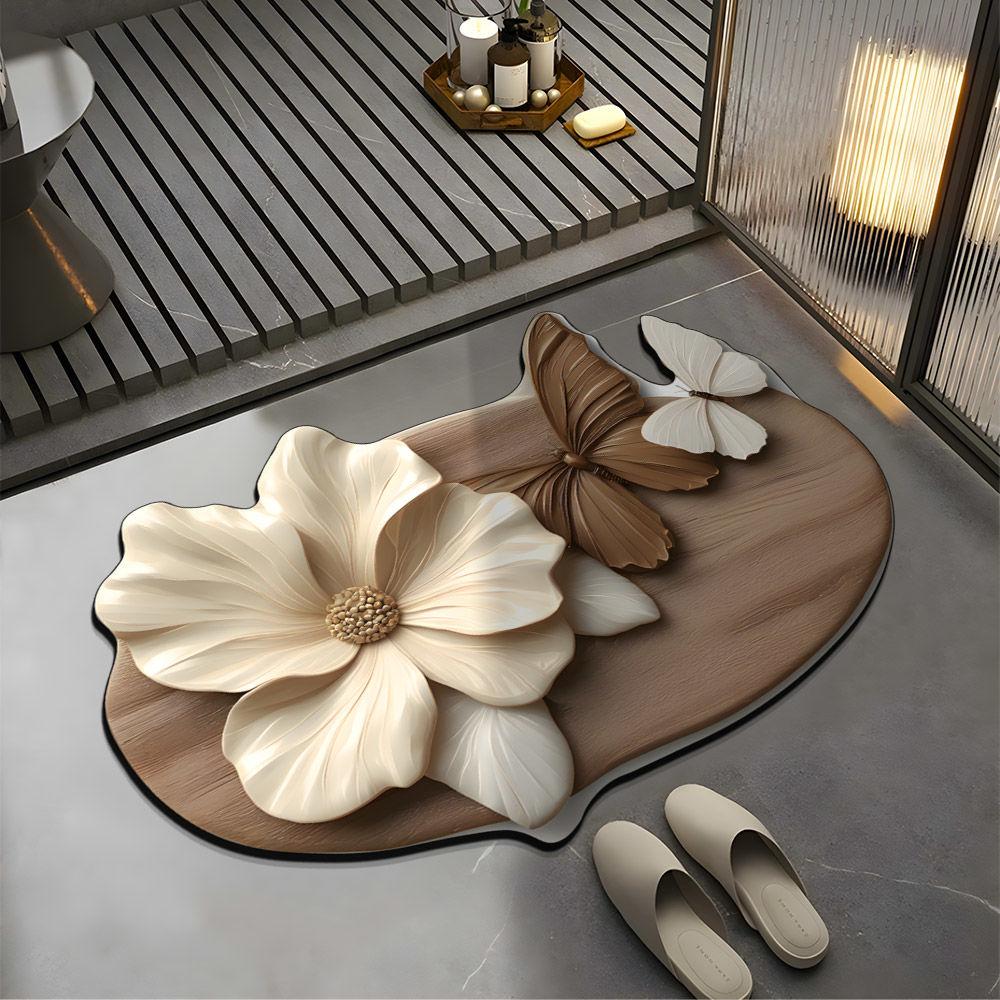 Anti Slip Floor Mat Bathroom Toilet Door Dirt Resistant Household Maintenance Bathroom Floor Mat Water Absorbing