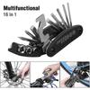 16 In 1 Bike Multi Tool Kit Portable Bicycle Repair Tool Set Includes Allen Wrench Socket Screwdriver Tire Levers for Bikes