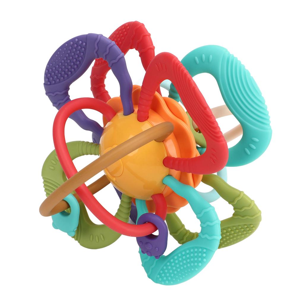 Manhattan Ball Plastic Cement Baby Teether Teethers Light Weight Baby Sensory Toys Ball for Children Infant