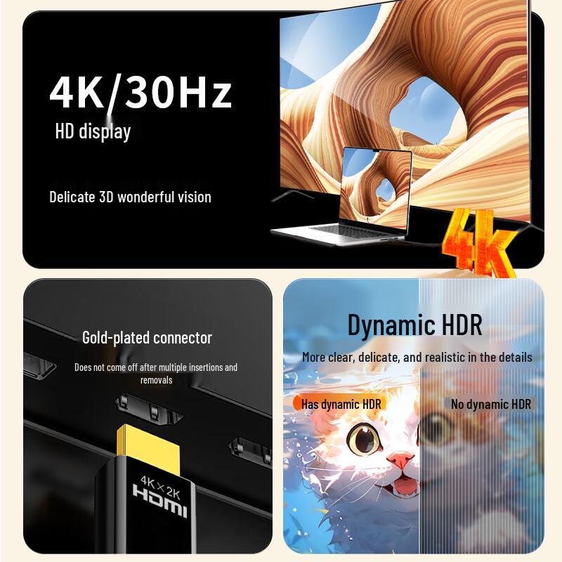 Type-C To HDMI 4K UHD Adapter Cable