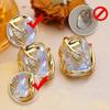 SENIKO Orecchini di perle barocche di grandi dimensioni d'acqua dolce naturale Orecchini pendenti di perle di zirconi cubici di moda per gioielli da donna