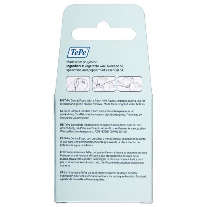 Fil Dentaire Éco-responsable - TePe - Expansion - 40 M - Blanc - Adulte