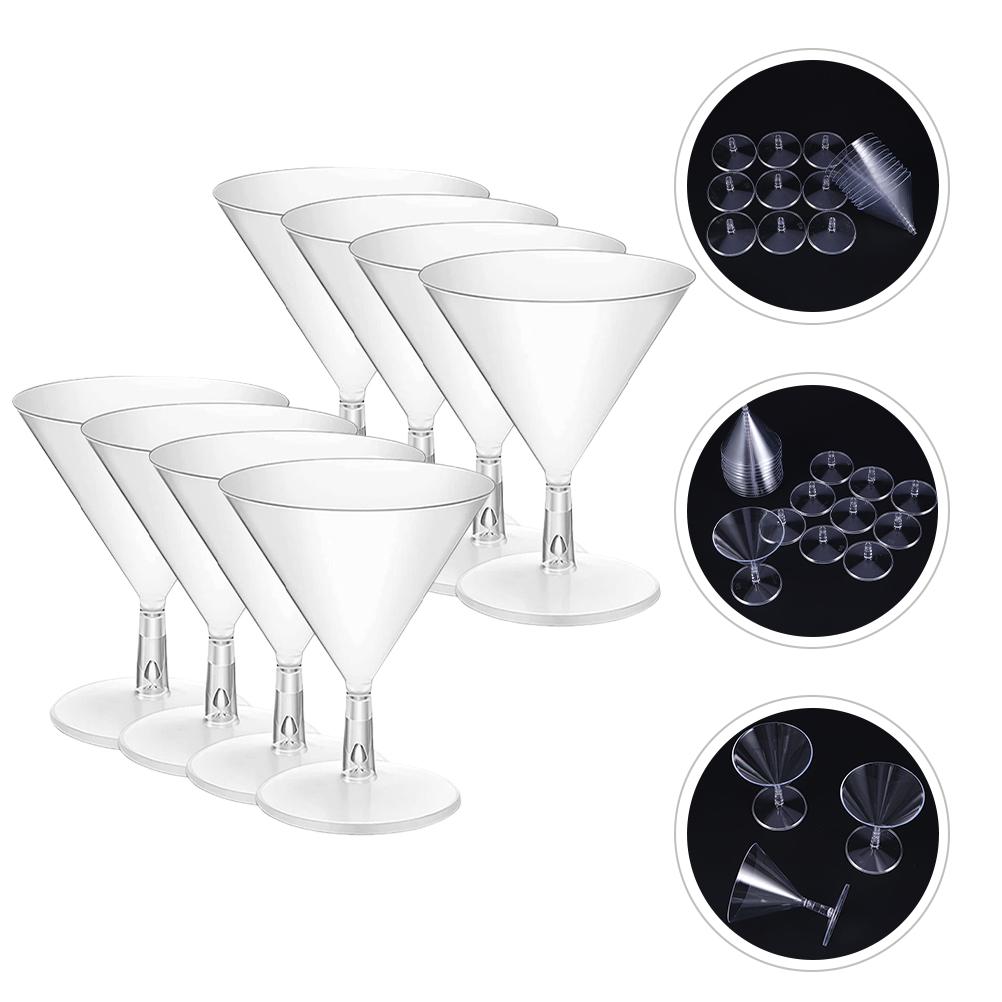 

8Pcs 60ML Disposable Cocktail Cups Party Glasses Clear Beverage Cups Plastic Drink Tumblers Martini Glassware Bar Whiskey Cup
