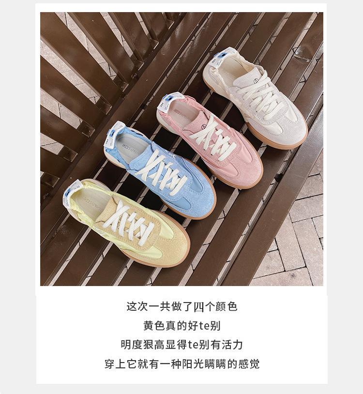 2025 New Breathable Leather German Training Shoes Lightweight Forrest Gump Shoes Women's Casual Shoes Sports Shoes Large Size White Shoes Women's Sho