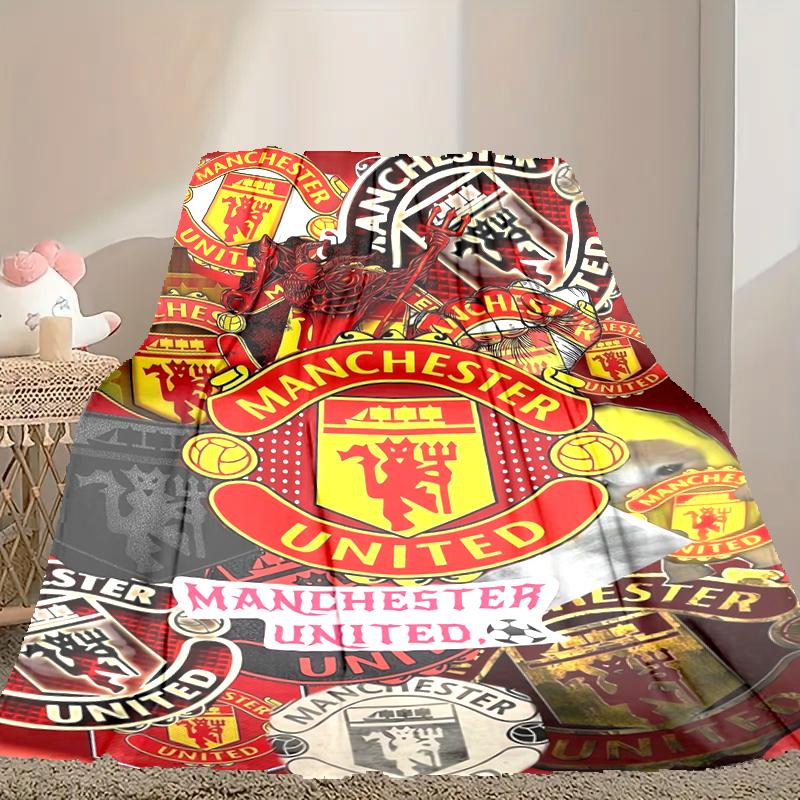 Manchester United Manchester City Blanket Lightweight Print Throw Blanket For Couch, Bed, Car, A Heartfelt Gift for Your Family and Friends