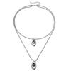 European and American Jewelry, Exaggerated Irregular Black Diamond Y-shaped Necklace, Heavy Metal Party Dress Accessories