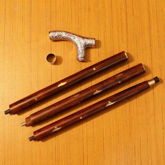 Antiker Stil Viktorianisch Vintage Designer Messinggriff Gehstock Holzspazierstock