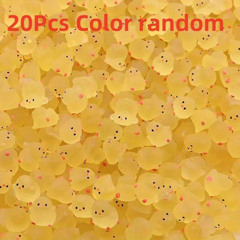 10-30PCS Mini Fluorescence Chicken Moss Toy Microlandscape Miniature Chick Figurines Fairy Garden Accessories Home Decor Crafts