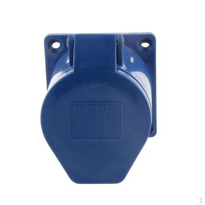 3Pin 32 Amp Interlocked Panel Socket Waterproof IP44 220-250V