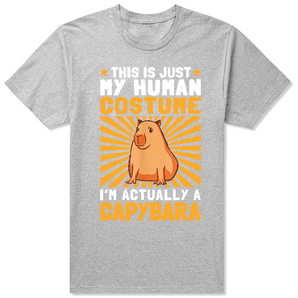 Retro Lustiges Capybara Don't Worry Be Capy T-Shirts Sommer Grafik Baumwolle Streetwear Kurzarm Geburtstagsgeschenke T-Shirt Männer