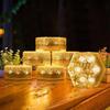 Solar Garden Decoration Light White/Warm White Light Waterproof IP65 Outdoor LED Solar Light Hexagon Round Plastic