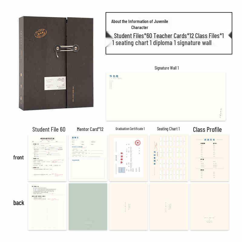Qinghe Ji Personalized Graduation Souvenir Album with Creative Student Messages 76 pages