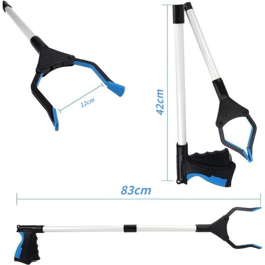 

Складной зажим для мусора, санитарный зажим для мусора, чистящие средства, гигиенический зажим, портативное устройство для сбора мусора 81cm синий