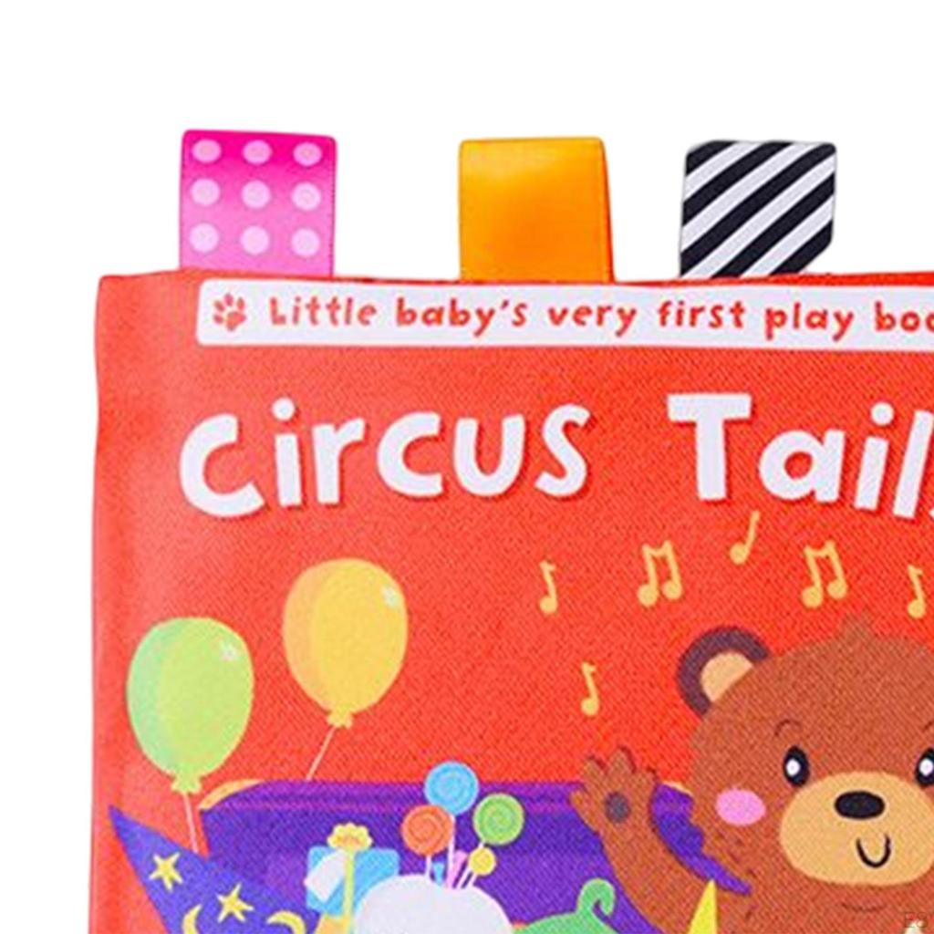3D Animal Baby Car Toys Crinkle Paper Early Educational Interactive Cloth Book for 6 To 18