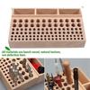 M-Modern-Leather Tools 98-Hole Slotted Beech Tool Rack Leather Leather Carving Punch Diamond Cut Storage Tools DIY Tools Easy To