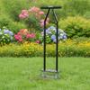 Spike Aerator with Foot Pedal Ergonomic Manual Lawn Matte Black