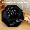 The Cure Automatic 8‑ribs Umbrella, Custom Name Text Personalized Folding Umbrella Rain Sun Gift