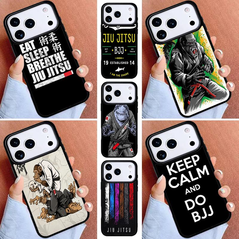 BJJ Brazilian Jiu Jitsu Phone Case for iPhone 16e 15 14 13 12 17 Pro Max Plus Air 17pro Cover Coque