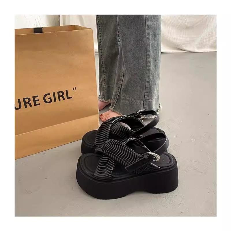 Beautiful Platform Sandals with Skirts for Women's Summer Wear, High-end New Heel Shoes