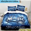 3pcs Custom Name basketball Orlando Logo Bedding Set Includes 1 Duvet Cover & 2 Pillowcases for All Seasons Dormitory Home Decor Christmas gifts