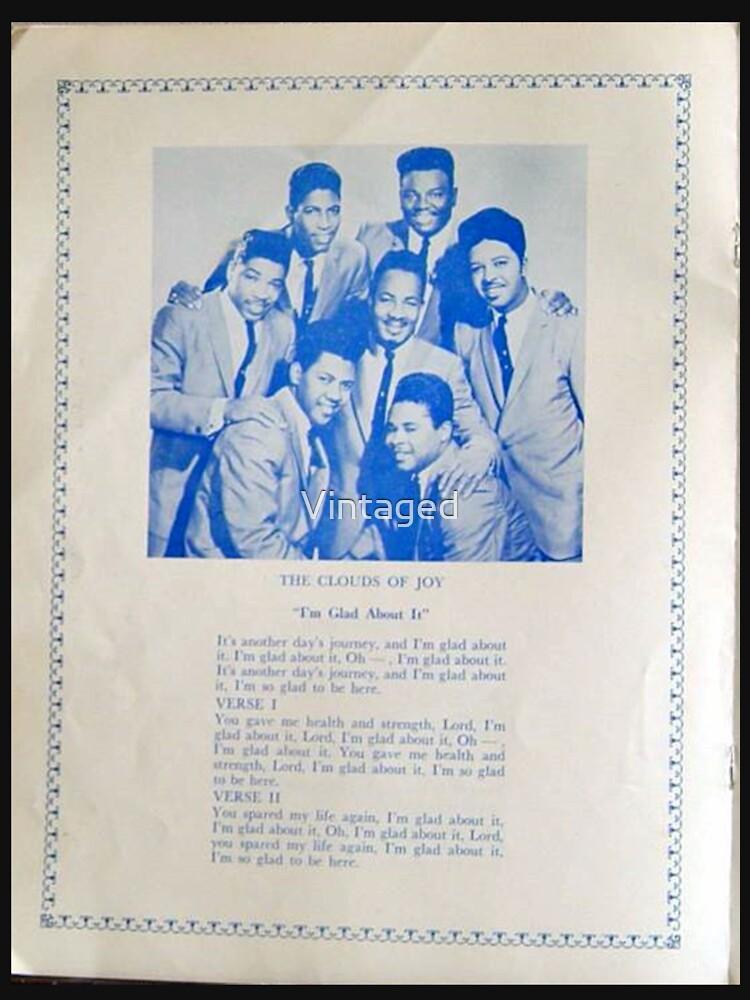 T-Shirt The Four Tops Clouds Of Joy Misto Cotone Nero Gospel