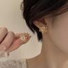 Delicate Rhinestone Elk Earrings for Women Sweet Asymmetrical Snowflake Deer Drop Earring New Year Jewelry Christmas Gift