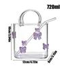 Portable Handbag Glass Cup,Creative Cocktail Glasses Cups,Funny Fruit Wine Glass Cups,Ins Style Bag Glass With Straw,Bar Tools