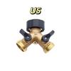 Solid Brass Garden Hose Splitter Brass Hose Connector Quick Connector  Outdoor Faucet