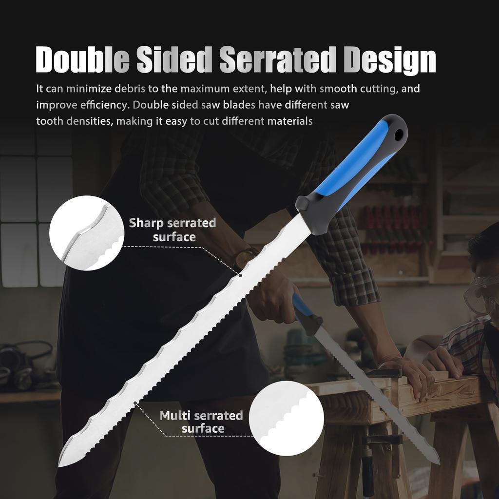 1/2Pcs Hand Saw Non-slip Handle Flush Cut Saw Stainless Steel Blade Insulation Cutter Double Sided Serrated Woodworking Cutting