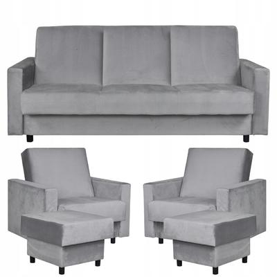 Alicja Lounge Furniture Set Sofa Armchairs Poufs