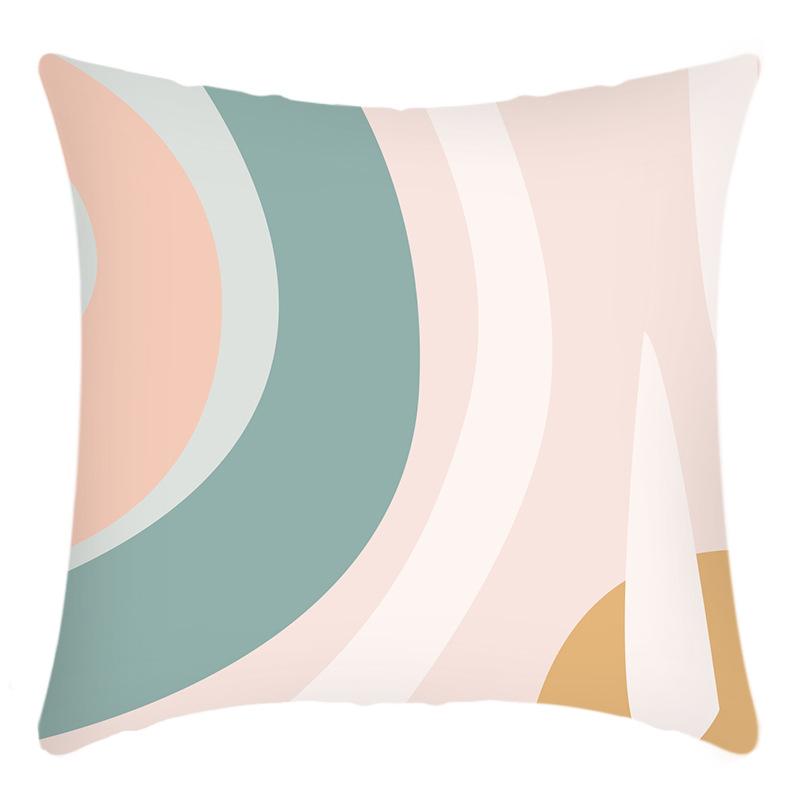 New Artistic Abstract Print Simple Geometric Shape Combination Print Pillow Case Home Sofa Cushion Cover
