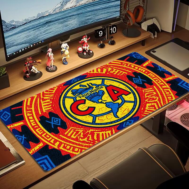 Club America Custom Name Large Size Mouse Pad Large Gaming Table Cushion Non-slip Laptop Tablet Big Mousepad XXL Mat Mini PC Playmat With Lock edge