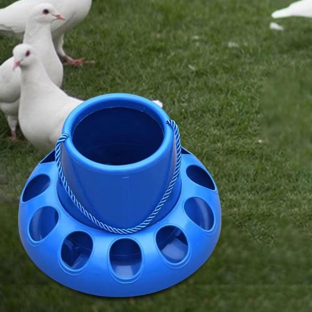1Pcs 11 Holes Chicken Automatic Feeder Plastic Bird Feeding Bucket  for Chicken Pigeon Budgies