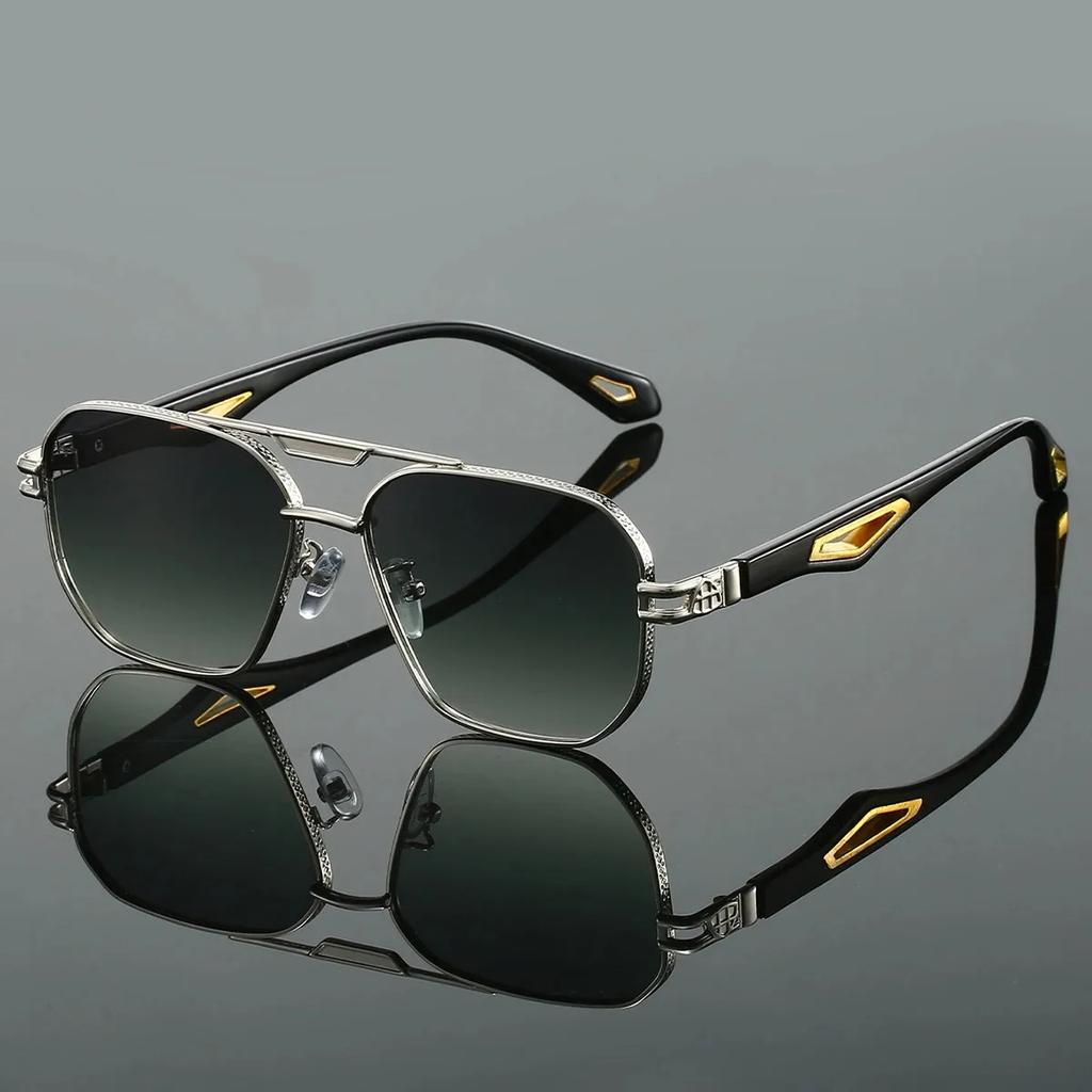 Luxury Pilot Mens Sunglasses UV Protection Gradient Lenses Durable Metal Frames Comfort Fit Outdoor Driving and Everyday Wear