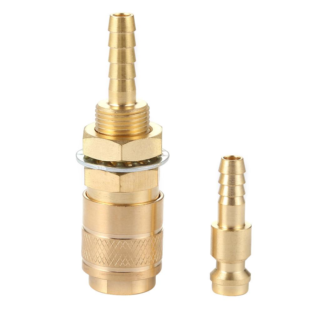 6mm Quick Water Cooled Gas Adapter Water Cooled Gas Adapter Quick Connect Fittings Hose Connector for MIG TIG Welder Torch