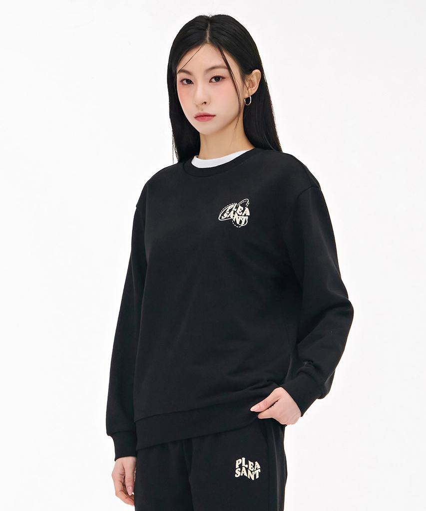 CHASECULT Women'S Embroidered Point Sweatshirt - Black