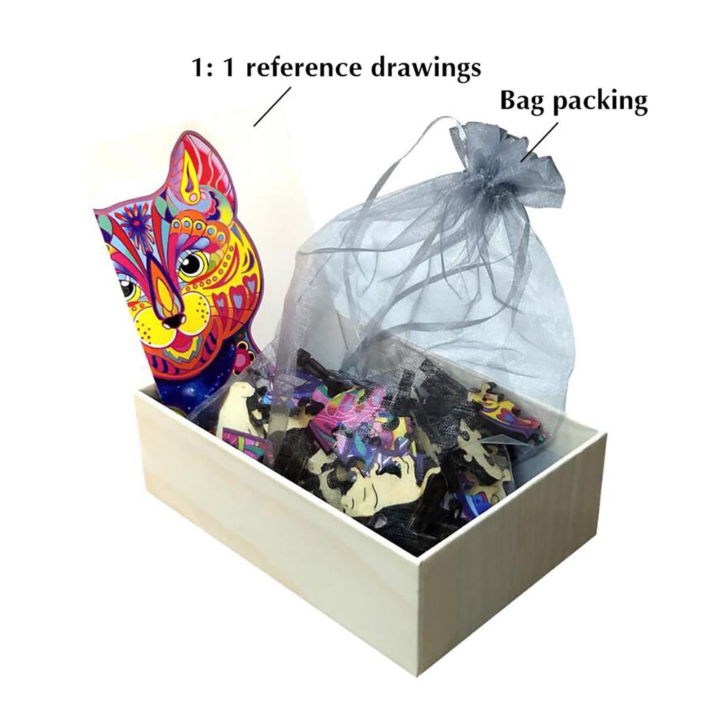 Unieke Vormstukken Houten Puzzels in Dierenvorm Cadeaubox voor Volwassenen en Kinderen