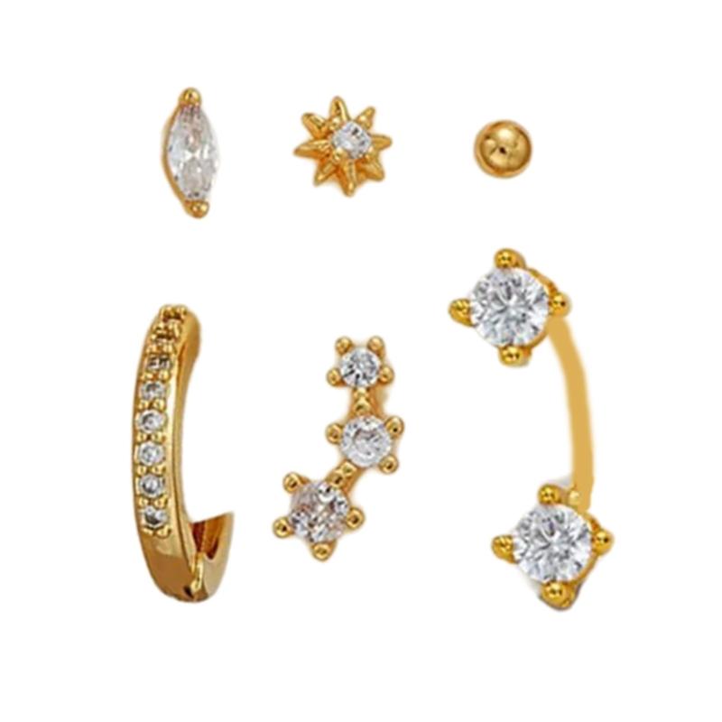 Elegant Gold Stud Earrings Jewelry Distinctive Gold Earrings Dainty Ear Hoops Ear Studs Accessory for Gatherings