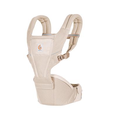 Ergobaby Alta Hip Seat ბუნებრივი ბადისებრი ბავშვის გადამტანი 4 თვის ჩვილებისთვის და CREGBCHIPSFMNATBGE გადამტანი, ბეჟი, გადამტანი, ზევით,