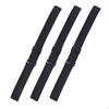 3 Pieces Adjustable Elastic S Hair Band, Sewing Black Strech Comfortable with Buckles Edge Laying