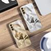 Luxurious Ginkgo Leaves For Samsung Galaxy S20 FE S21 S22 S23 Plus S24 Ultra 25Ultra S21+ S9+ S22Plus Golden glass phone case