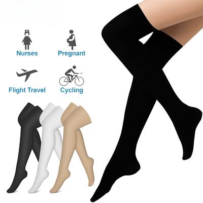 1 par de meias de compressão até o joelho meias de compressão para mulheres e homens meias para corrida, ciclismo, atletismo